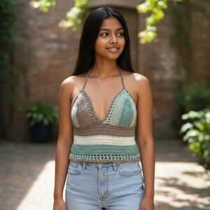 Handmade Crocheted Halter Top